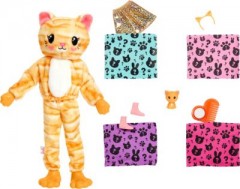 Mattel Barbie Cutie Reveal Puppe mit Katzchen-Pluschkostum und 10 Uberraschungen Кукла Barbie Cutie Reveal в плюшевом костюме котенка и 10 сюрпризов