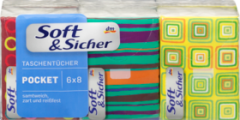 Soft&amp;Sicher Носовой платок Pocket, 6x8 stück, 48 шт