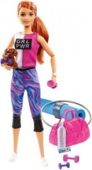 Mattel Barbie Wellness Fitness Puppe und Spielset mit Hundchen und 9 Zubehorteilen Кукла Barbie Wellness Fitness и игровой набор со щенком и 9 аксессуарами