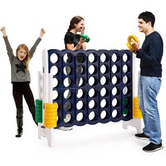 COSTWAY Vier Gewinnt Spielbrettsatze mit 42 Jumbo Ringen Соедините четыре набора игровых досок с 42 огромными кольцами.
