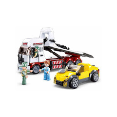 Sluban Abschleppwagen mit Plateau (338 Teile) Эвакуатор с платой (338 деталей)