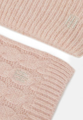 Tommy Hilfiger SET Beanie sepia pink НАБОР шапочка сепия розовый