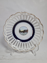 Тарелка винтажная PM "Мост в Кельне", фарфор, 15.5 см, Германия, 1960-70гг.