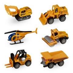 relaxdays Baustellenfahrzeuge Kinder 6er Set Детский набор строительных машин из 6 шт.