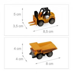 relaxdays Baustellenfahrzeuge Kinder 6er Set Детский набор строительных машин из 6 шт.