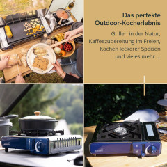 Skandika Skandika Gaskocher Brann 1-flammig, (1-St), robuster Campingkocher fur Gaskartuschen MSF-1A 227 g, Edelstahl  Газовая плита Skandika Brann 1 пламя, (1 шт.), прочная походная плита для газовых баллончиков MSF-1A 227 г, нержавеющая сталь