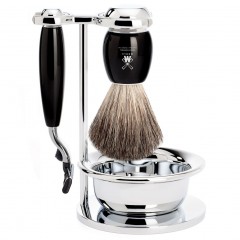 Muhle VIVO 4-teiliges Rasierset, Reines Dachshaar, mit Gillette Mach3  Бритвенный набор из 4 предметов VIVO, Pure Badger, с Gillette Mach3