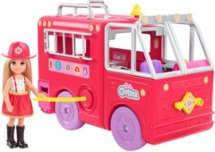 Mattel Barbie Chelsea Puppe (blond) mit Feuerwehr Auto Кукла Барби Челси (блондинка) с пожарной машиной