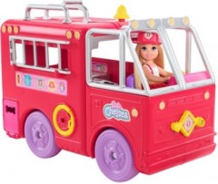 Mattel Barbie Chelsea Puppe (blond) mit Feuerwehr Auto Кукла Барби Челси (блондинка) с пожарной машиной