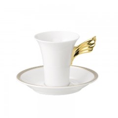 Rosenthal meets Versace Rosenthal Versace Ikarus Medaillon Meandre d?Or Espresso-/Mokkatasse 2-tlg. 0,09 L Чашка Rosenthal Versace Ikarus M?daillon M?andre d&quot;Or для эспрессо/мокко, 2 шт. 0,09 л