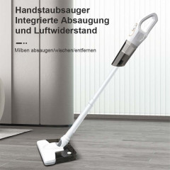 TUABUR TUABUR Akku-Handstaubsauger Kabelloser, wiederaufladbarer tragbarer Handstaubsauger mit 5500 PA, Leistungsstarker, integrierter Bodenstaubsauger zum Saugen und Wischen, Geeignet fur Autos, Wohnungen und Buros Schwarz Беспроводной ручной пылесос TUA