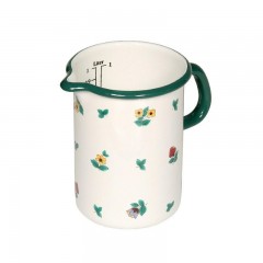 Gmundner Keramik Gmundner Keramik by Riess Streublumen Kuchenmass / Messkrug - Emaille 0,5 L / d: 9 cm Gmundner ceramics by Riess Кухонная мера с россыпью цветов / мерный кувшин - эмаль 0,5 л / д: 9 см