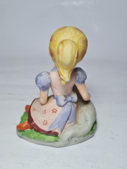 Статуэтка девочки с собакой Capodimonte, 11 x 9 см, Италия, 1960-70гг.