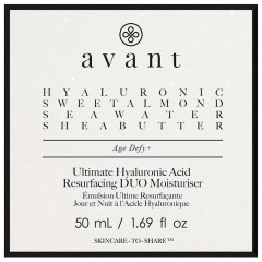 Avant Skincare Ultimate Hyaluronic Acid Resurfacing DUO Moisturiser  Ultimate Hyaluronic Acid Resurfacing DUO Moisturizer