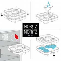 Moritz &amp; Moritz Moritz &amp; Moritz Eiswucrfelformen 3-er Set  grau Набор форм для кубиков льда Moritz &amp;amp; Moritz, 3 шт.