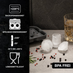 Moritz &amp; Moritz Moritz &amp; Moritz Eiswucrfelformen 3-er Set  grau Набор форм для кубиков льда Moritz &amp;amp; Moritz, 3 шт.