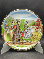 Тарелка декоративная винтажная Bauscher Weiden Bavaria &quot;Деревня в Крконоше&quot;, фарфор, 19 см, Германия, 1981 год.