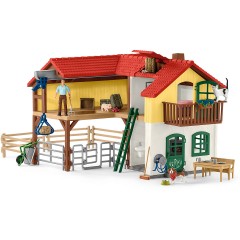 Schleich Schleich Farm World 42407 Bauernhaus mit Stall und Tieren Фермерский дом Schleich Farm World 42407 с конюшней и животными