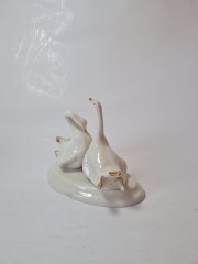 Capodimonte Фарфоровая фигурка "Пара лебедей", 11смx15см, Италия, 1960-1970гг.
