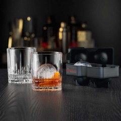 Spiegelau Spiegelau Perfect Serve Collection Ice Ball Maker mit D.O.F Glasern Set 3-tlg. Spiegelau Perfect Serve Collection Набор для изготовления ледяных шариков со стаканами D.O.F., 3 шт.