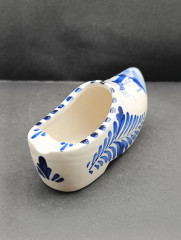 Статуэтка винтажная Delft Blue &quot;Башмачок с мельницей&quot;, ручная роспись, фарфор, 14 х 7 см, Голландия, 1960-70гг.