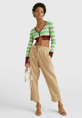 Tommy Hilfiger DRAWSTRING TWILL  Trousers beige САРЖА С КУЛИСАМИ Брюки бежевый