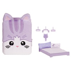 MGA Na! Na! Na! Surprise 3-in-1 Backpack Bedroom Series 3 Playset-  Lavender Kitty Н/Д! Н/Д! Н/Д! Рюкзак Surprise 3-in-1 Bedroom Series 3 Playset