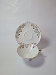 Winterling Rosign Чайное трио &quot;Золото на белом&quot;,  ручная роспись, Германия, 1960-70гг.