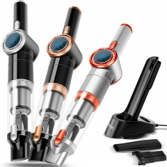 TURBOTRONIC BY Z-LINE Handstaubsauger 15 kpa, 26 Min. Laufzeit, ultra-Leichtgewicht Boden Staubsauger 90 W schwarz/silber Беспроводной ручной пылесос TurboTronic by Z-L 90 Вт, с зарядной станцией, черный/серебристый