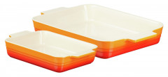 Le Creuset LE CREUSET Auflaufform 2er-Set KLASSIK rot LE CREUSET набор форм для запекания, 2 шт. CLASSIC