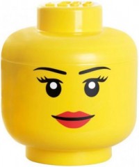 LEGO LEGO Kopf Aufbewahrungsbox klein Madchen, 12 x 12 x 18 cm Ящик для хранения головы LEGO для маленькой девочки, 12 x 12 x 18 см