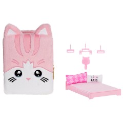 MGA Na! Na! Na! Surprise 3-in-1  Backpack Bedroom Series 3 Playset- Pink Kitty Н/Д! Н/Д! Н/Д! Рюкзак Surprise 3-in-1 Bedroom Series 3 Playset