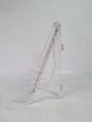 Блюдо винтажное Echt с цветком, прямоугольное, хрусталь, 17,5 x 9,5 x 2 см, Германия, 1960-70гг.
