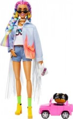 Mattel Barbie  Extra Puppe mit geflochtenem Regenbogen-Zopf Кукла Barbie Extra с плетением радужной косы