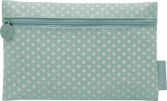 Soapland Schminktasche Женская косметичка, mint mit weissen Punkten, 1 шт.
