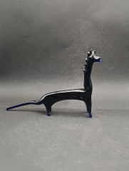 Статуэтки винтажные Murano Glas &quot;Три диковинных зверя&quot;, синее стекло, Италия, 1960-70гг.