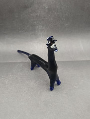 Статуэтки винтажные Murano Glas &quot;Три диковинных зверя&quot;, синее стекло, Италия, 1960-70гг.