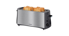 Cloer Cloer Langschlitz-Toaster 3719 edelstahl/schwarz, 1.380 Watt, fur 4 Scheiben Toast  edelstahl/schwarz Тостер Cloer с длинными слотами 3719 нержавеющая сталь/черный, 1380 Вт, на 4 ломтика тостов