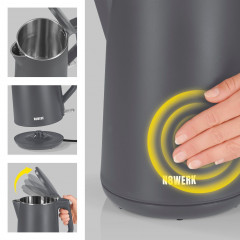 N8WERK N8WERK Wasserkocher Teekocher Nordic Grey Edition 1,5 Liter grau  Чайник N8WERK Nordic Grey Edition 1,5 литра серый