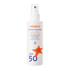 KORRES COCONUT &amp; ALMOND Sonnenemulsion fur Kinder SPF50 Spray  КОКОС И МИНДАЛЬ Детская эмульсия для загара SPF50 спрей