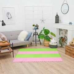 LittleTom Puzzlematte Uni Pink Hellgrun 20 Teile Коврик-пазл Uni Розовый Светло-Зеленый 20 деталей