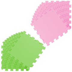 LittleTom Puzzlematte Uni Pink Hellgrun 20 Teile Коврик-пазл Uni Розовый Светло-Зеленый 20 деталей