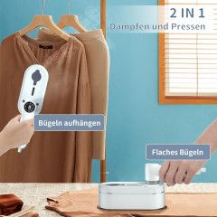 EUARY EUARY Dampfbugeleisen Reise Bugeleisen Mini Kabellos Dampfbugeleisen Klein 1200W 120ML, LED Display 20s Quick Heating Iron Steamer fur Zuhause und Unterwegs Grau Дорожный утюг с паровым утюгом EUARY, мини-беспроводной паровой утюг, маленький, 1200 В