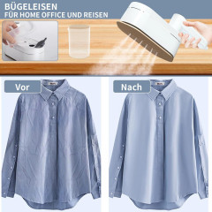 EUARY EUARY Dampfbugeleisen Reise Bugeleisen Mini Kabellos Dampfbugeleisen Klein 1200W 120ML, LED Display 20s Quick Heating Iron Steamer fur Zuhause und Unterwegs Grau Дорожный утюг с паровым утюгом EUARY, мини-беспроводной паровой утюг, маленький, 1200 В