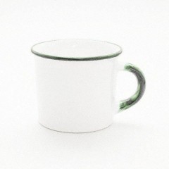 Gmundner Keramik Gmundner Keramik Gruner Rand Kaffee Haferl glatt 0,24 l Gmundner Керамическая кофейная кружка с зеленым ободком, гладкая, 0,24 л