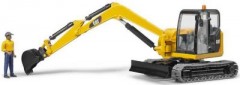 Bruder BRUDER 2466 Cat Minibagger mit  Bauarbeiter 1:16 Мини-экскаватор BRUDER 2466 Cat со строителем 1:16