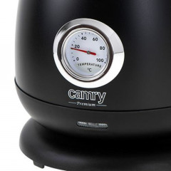 Camry Camry Wasserkocher CR 1344 schwarz Elektrischer Wasserkocher mit Thermometer 1,7 l, Edelstahl, Wasserstandsanzeige  Чайник Camry CR 1344 черный электрочайник с термометром 1,7 л, нержавеющая сталь, индикатор уровня воды