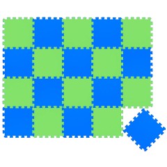 LittleTom Puzzlematte Uni Hellgrun Dunkelblau 20 Teile Коврик-пазл Uni светло-зеленый темно-синий 20 штук