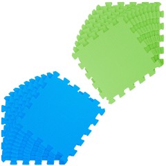 LittleTom Puzzlematte Uni Hellgrun Dunkelblau 20 Teile Коврик-пазл Uni светло-зеленый темно-синий 20 штук