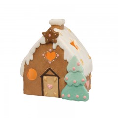 Goebel Goebel Nina &amp; Marco Weihnachtsbackerei Susses Lebkuchenhaus - mit LED Teelicht 10x7x10,5 cm Рождественская пекарня Goebel Nina &amp;amp; Marco Sweet Gingerbread House - со светодиодной подсветкой 10x7x10,5 см